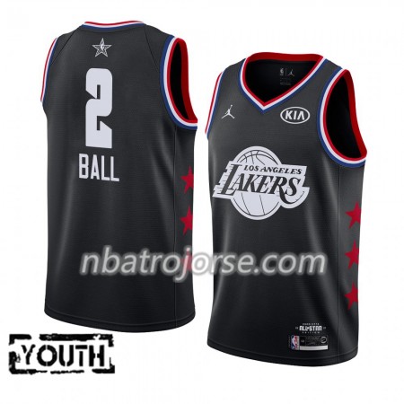 Barn Los Angeles Lakers Tröja Lonzo Ball 2 2019 All-Star Jordan Brand Svart Swingman